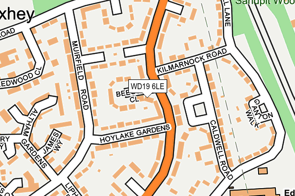 WD19 6LE map - OS OpenMap – Local (Ordnance Survey) WD19 6LE map - OS OpenMap – Local (Ordnance Survey)