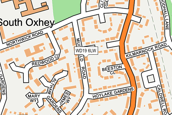 WD19 6LW map - OS OpenMap – Local (Ordnance Survey) WD19 6LW map - OS OpenMap – Local (Ordnance Survey)