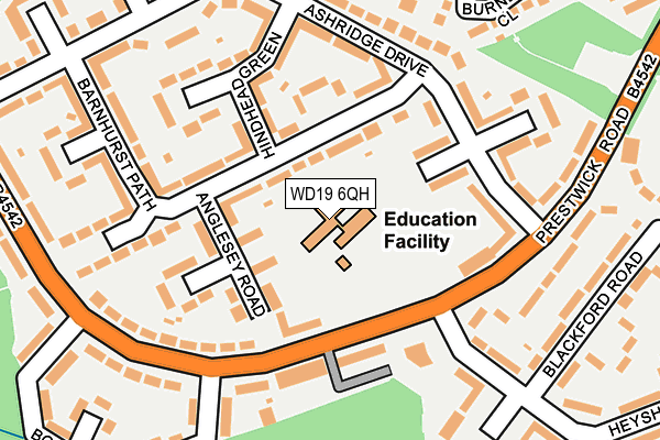 WD19 6QH map - OS OpenMap – Local (Ordnance Survey) WD19 6QH map - OS OpenMap – Local (Ordnance Survey)