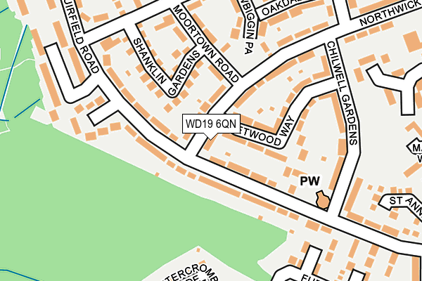 WD19 6QN map - OS OpenMap – Local (Ordnance Survey) WD19 6QN map - OS OpenMap – Local (Ordnance Survey)