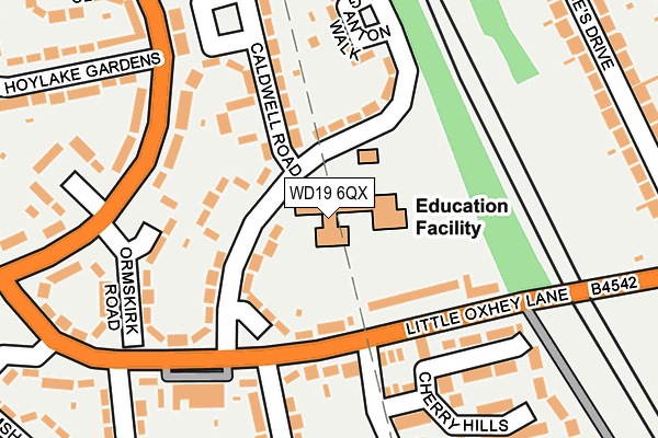 WD19 6QX map - OS OpenMap – Local (Ordnance Survey) WD19 6QX map - OS OpenMap – Local (Ordnance Survey)