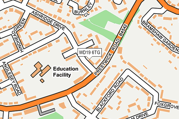 WD19 6TG map - OS OpenMap – Local (Ordnance Survey)