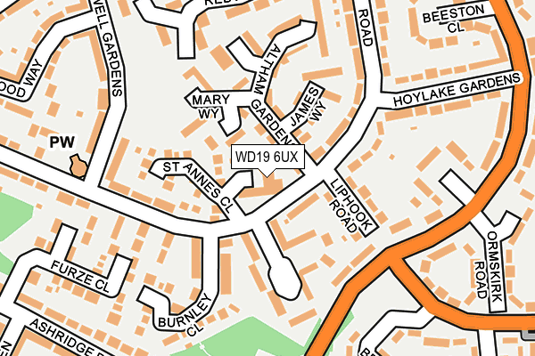 WD19 6UX map - OS OpenMap – Local (Ordnance Survey) WD19 6UX map - OS OpenMap – Local (Ordnance Survey)