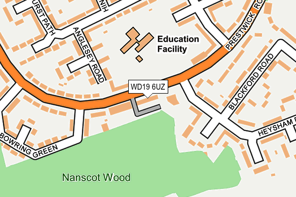 WD19 6UZ map - OS OpenMap – Local (Ordnance Survey) WD19 6UZ map - OS OpenMap – Local (Ordnance Survey)