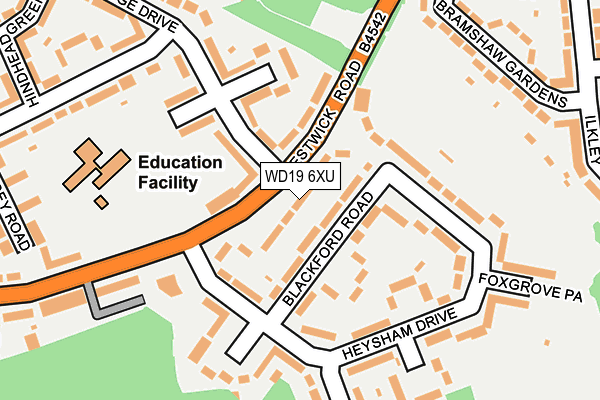 WD19 6XU map - OS OpenMap – Local (Ordnance Survey) WD19 6XU map - OS OpenMap – Local (Ordnance Survey)