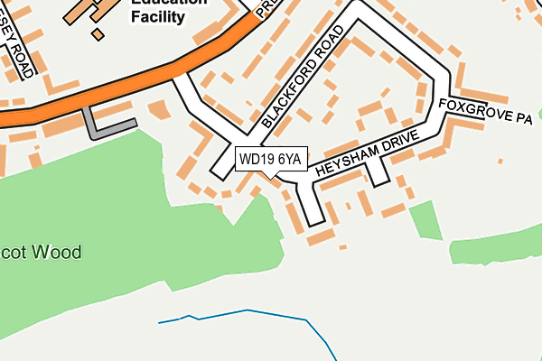 WD19 6YA map - OS OpenMap – Local (Ordnance Survey) WD19 6YA map - OS OpenMap – Local (Ordnance Survey)