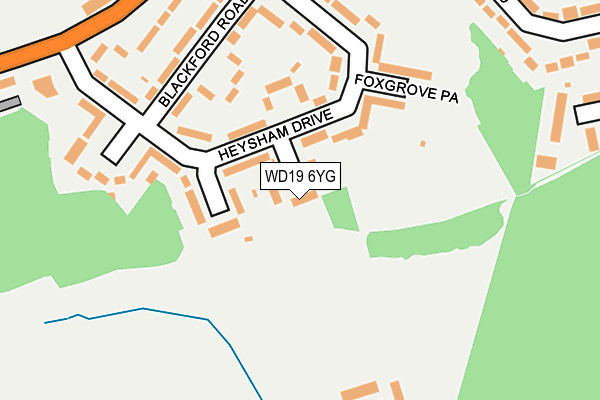 WD19 6YG map - OS OpenMap – Local (Ordnance Survey)