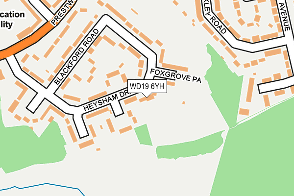 WD19 6YH map - OS OpenMap – Local (Ordnance Survey) WD19 6YH map - OS OpenMap – Local (Ordnance Survey)