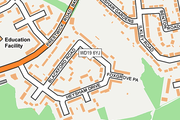 WD19 6YJ map - OS OpenMap – Local (Ordnance Survey) WD19 6YJ map - OS OpenMap – Local (Ordnance Survey)