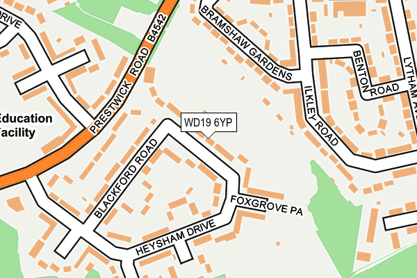 WD19 6YP map - OS OpenMap – Local (Ordnance Survey) WD19 6YP map - OS OpenMap – Local (Ordnance Survey)