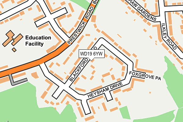 WD19 6YW map - OS OpenMap – Local (Ordnance Survey) WD19 6YW map - OS OpenMap – Local (Ordnance Survey)