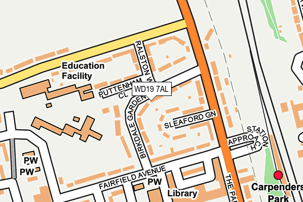 WD19 7AL map - OS OpenMap – Local (Ordnance Survey) WD19 7AL map - OS OpenMap – Local (Ordnance Survey)