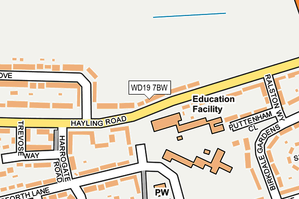 WD19 7BW map - OS OpenMap – Local (Ordnance Survey) WD19 7BW map - OS OpenMap – Local (Ordnance Survey)