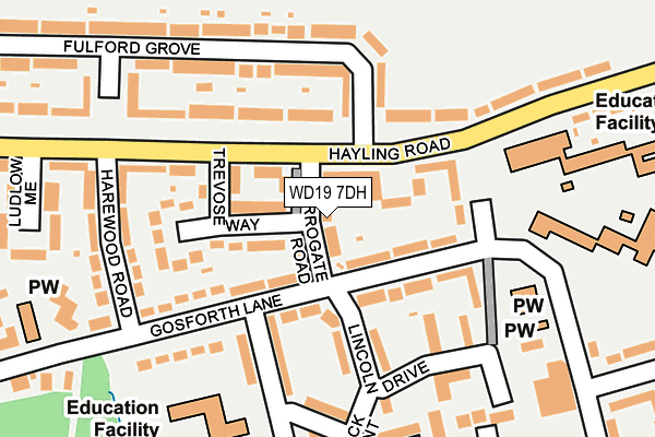 WD19 7DH map - OS OpenMap – Local (Ordnance Survey)