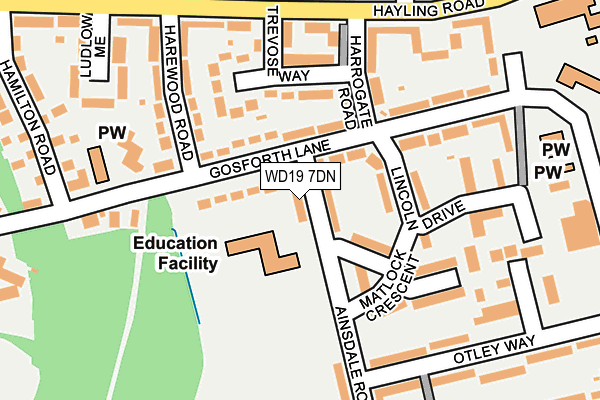 WD19 7DN map - OS OpenMap – Local (Ordnance Survey) WD19 7DN map - OS OpenMap – Local (Ordnance Survey)