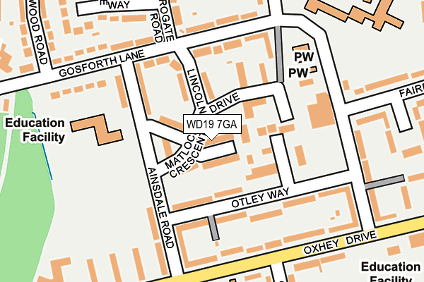WD19 7GA map - OS OpenMap – Local (Ordnance Survey) WD19 7GA map - OS OpenMap – Local (Ordnance Survey)