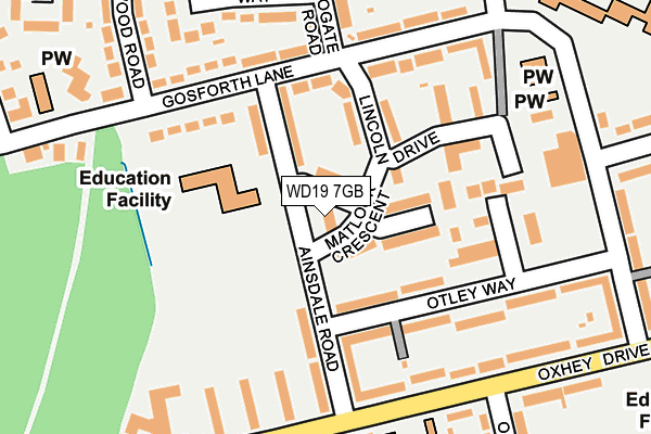 WD19 7GB map - OS OpenMap – Local (Ordnance Survey) WD19 7GB map - OS OpenMap – Local (Ordnance Survey)