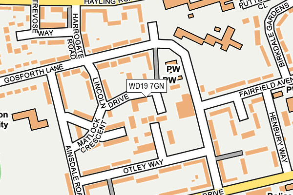 WD19 7GN map - OS OpenMap – Local (Ordnance Survey) WD19 7GN map - OS OpenMap – Local (Ordnance Survey)
