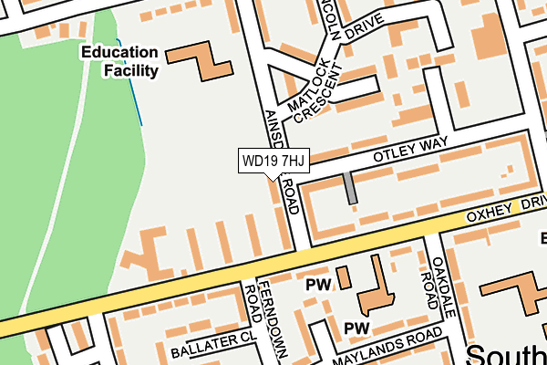 WD19 7HJ map - OS OpenMap – Local (Ordnance Survey) WD19 7HJ map - OS OpenMap – Local (Ordnance Survey)