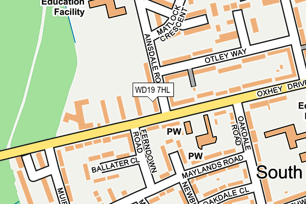 WD19 7HL map - OS OpenMap – Local (Ordnance Survey) WD19 7HL map - OS OpenMap – Local (Ordnance Survey)