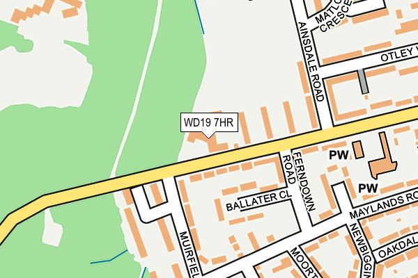 WD19 7HR map - OS OpenMap – Local (Ordnance Survey) WD19 7HR map - OS OpenMap – Local (Ordnance Survey)