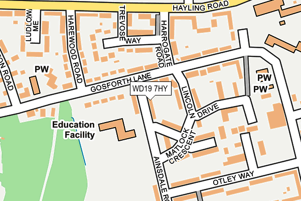 WD19 7HY map - OS OpenMap – Local (Ordnance Survey) WD19 7HY map - OS OpenMap – Local (Ordnance Survey)