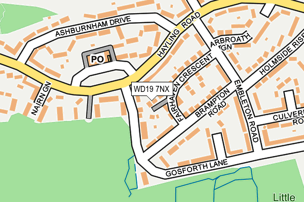WD19 7NX map - OS OpenMap – Local (Ordnance Survey) WD19 7NX map - OS OpenMap – Local (Ordnance Survey)