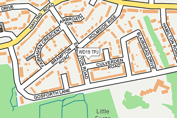 WD19 7PJ map - OS OpenMap – Local (Ordnance Survey) WD19 7PJ map - OS OpenMap – Local (Ordnance Survey)