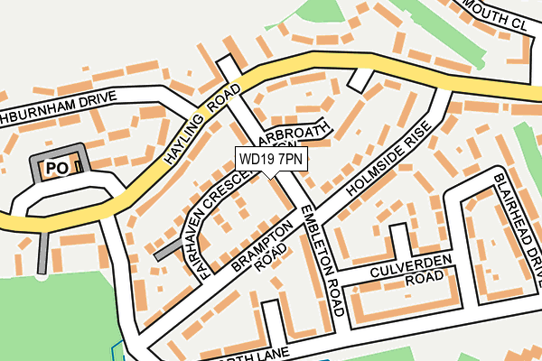 WD19 7PN map - OS OpenMap – Local (Ordnance Survey) WD19 7PN map - OS OpenMap – Local (Ordnance Survey)