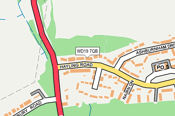WD19 7QB map - OS OpenMap – Local (Ordnance Survey) WD19 7QB map - OS OpenMap – Local (Ordnance Survey)