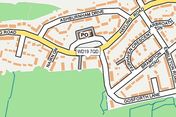 WD19 7QD map - OS OpenMap – Local (Ordnance Survey) WD19 7QD map - OS OpenMap – Local (Ordnance Survey)