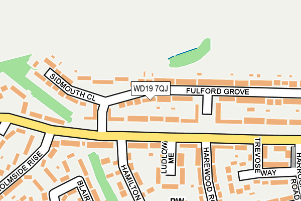 WD19 7QJ map - OS OpenMap – Local (Ordnance Survey) WD19 7QJ map - OS OpenMap – Local (Ordnance Survey)