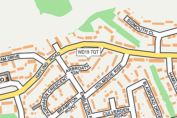 WD19 7QT map - OS OpenMap – Local (Ordnance Survey) WD19 7QT map - OS OpenMap – Local (Ordnance Survey)