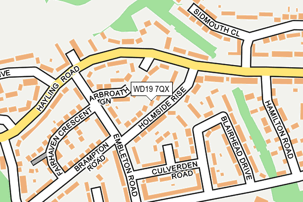 WD19 7QX map - OS OpenMap – Local (Ordnance Survey) WD19 7QX map - OS OpenMap – Local (Ordnance Survey)