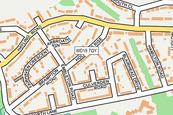 WD19 7QY map - OS OpenMap – Local (Ordnance Survey) WD19 7QY map - OS OpenMap – Local (Ordnance Survey)