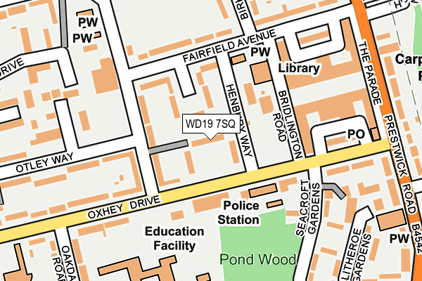 WD19 7SQ map - OS OpenMap – Local (Ordnance Survey) WD19 7SQ map - OS OpenMap – Local (Ordnance Survey)