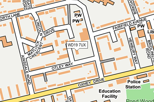 WD19 7UX map - OS OpenMap – Local (Ordnance Survey) WD19 7UX map - OS OpenMap – Local (Ordnance Survey)