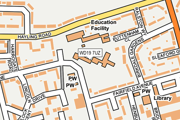 WD19 7UZ map - OS OpenMap – Local (Ordnance Survey) WD19 7UZ map - OS OpenMap – Local (Ordnance Survey)