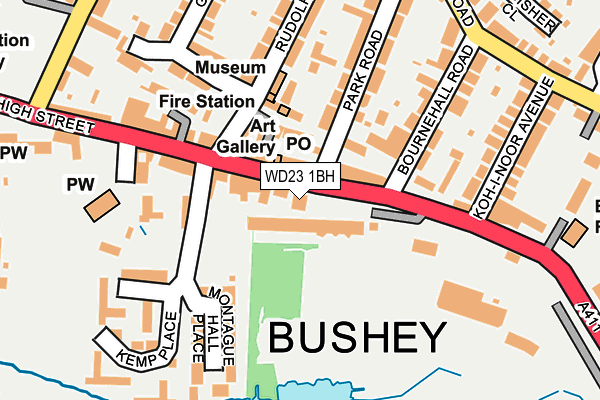 WD23 1BH map - OS OpenMap – Local (Ordnance Survey) WD23 1BH map - OS OpenMap – Local (Ordnance Survey)