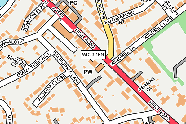 WD23 1EN map - OS OpenMap – Local (Ordnance Survey) WD23 1EN map - OS OpenMap – Local (Ordnance Survey)