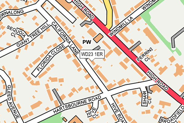 WD23 1ER map - OS OpenMap – Local (Ordnance Survey) WD23 1ER map - OS OpenMap – Local (Ordnance Survey)