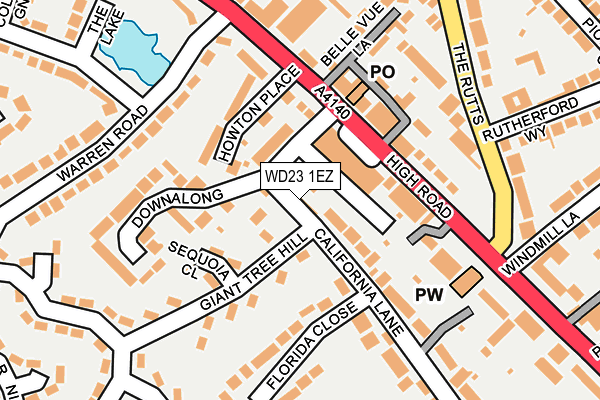 WD23 1EZ map - OS OpenMap – Local (Ordnance Survey) WD23 1EZ map - OS OpenMap – Local (Ordnance Survey)