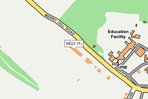 WD23 1FJ map - OS OpenMap – Local (Ordnance Survey) WD23 1FJ map - OS OpenMap – Local (Ordnance Survey)
