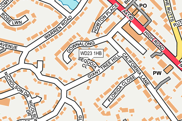 WD23 1HB map - OS OpenMap – Local (Ordnance Survey) WD23 1HB map - OS OpenMap – Local (Ordnance Survey)