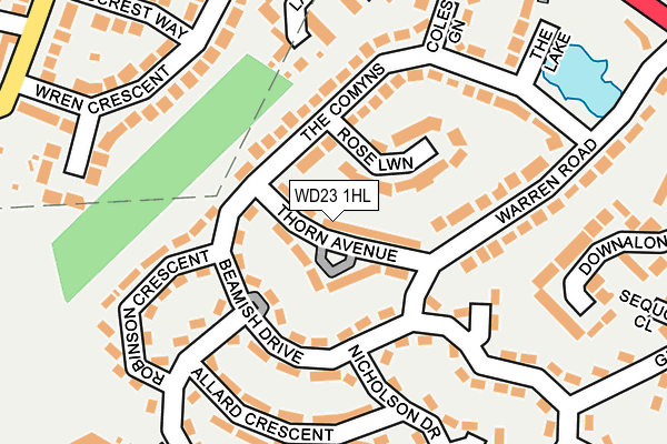 WD23 1HL map - OS OpenMap – Local (Ordnance Survey) WD23 1HL map - OS OpenMap – Local (Ordnance Survey)