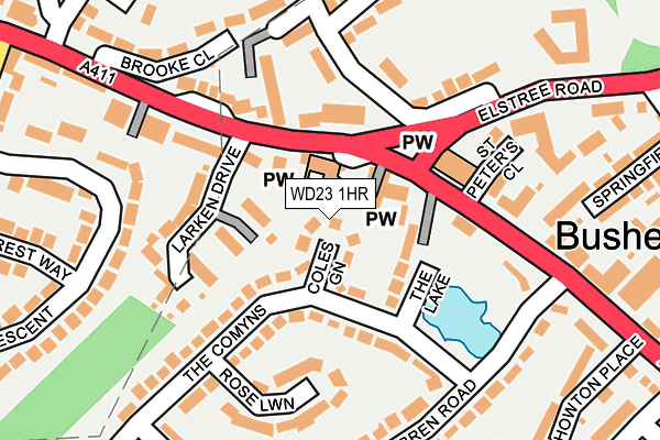 WD23 1HR map - OS OpenMap – Local (Ordnance Survey) WD23 1HR map - OS OpenMap – Local (Ordnance Survey)