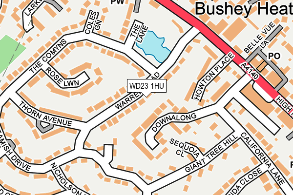 WD23 1HU map - OS OpenMap – Local (Ordnance Survey) WD23 1HU map - OS OpenMap – Local (Ordnance Survey)