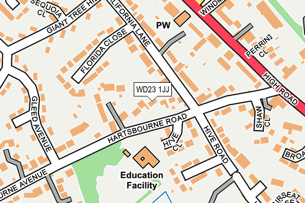 WD23 1JJ map - OS OpenMap – Local (Ordnance Survey) WD23 1JJ map - OS OpenMap – Local (Ordnance Survey)