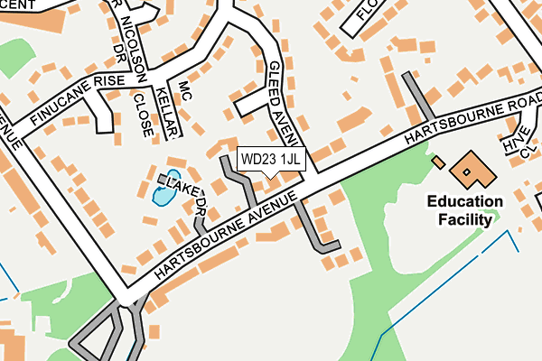 WD23 1JL map - OS OpenMap – Local (Ordnance Survey)