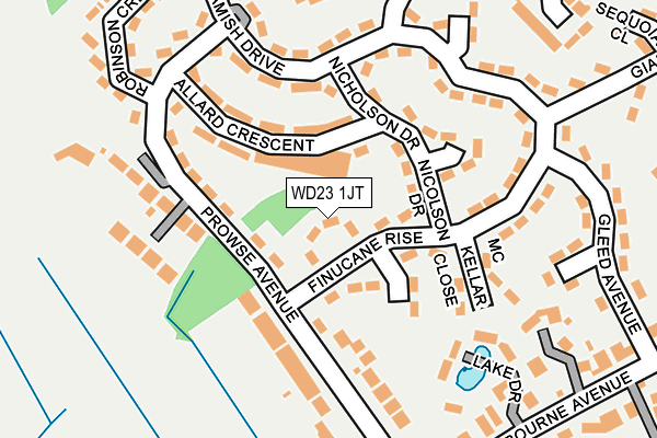 WD23 1JT map - OS OpenMap – Local (Ordnance Survey) WD23 1JT map - OS OpenMap – Local (Ordnance Survey)